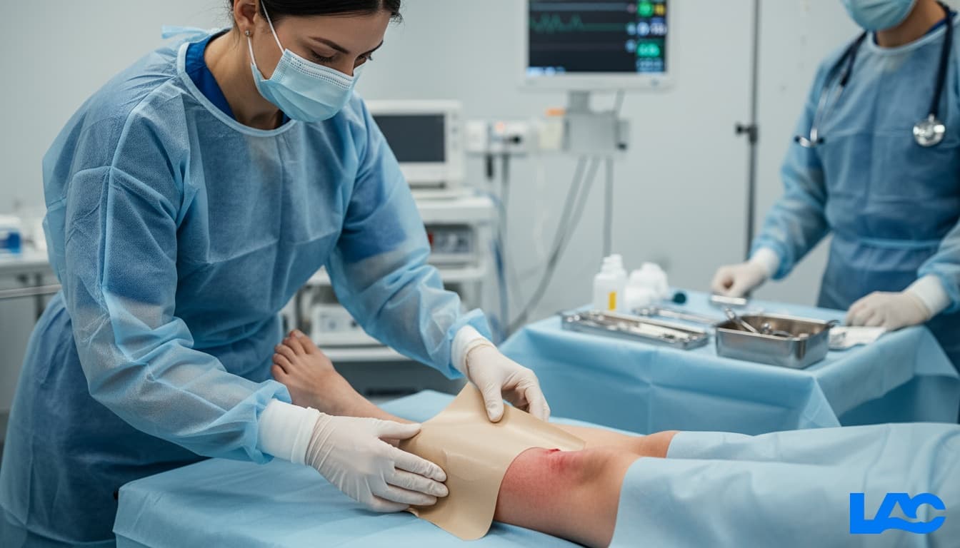 High-quality hydrocolloid dressing for professional wound care by LAC Health, moisture-retentive and certified