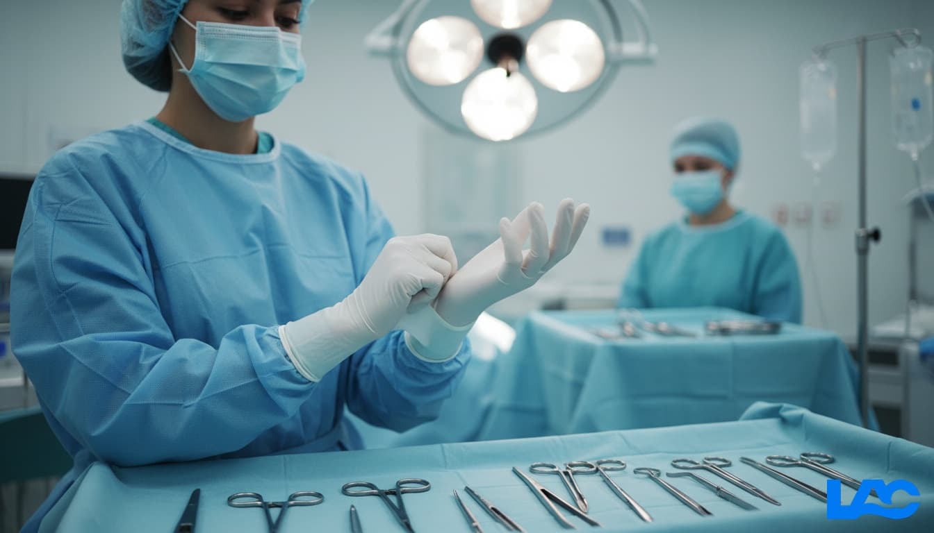 High-quality medical grade latex gloves for healthcare professionals by LAC Health providing superior protection