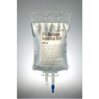 5% Dextrose Solution USP 500 mL Bag 24 case - 2B0063Q