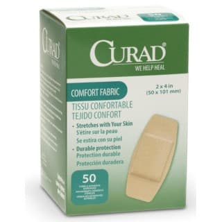 BANDAGE, ADHESIVE, COMFORT, 2''X4'', STRL, LF, 50 EA/BX, 12 BX/CS