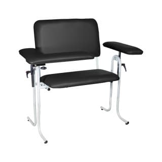 Blood Draw Chair Standard Height Wide Upholstered - 4382XF-BLK