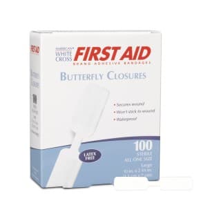 Butterfly Adhesive Bandages 12 x 2-34 Large - 100BX 12 BXCS - 1990033