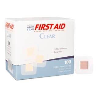 Clear Adhesive Bandages 1-12 x 1-12 - 100BX 12 BXCS - 1308033