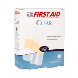 Clear Adhesive Bandages 1x3 - 30BX 24 BXCS - 1415033