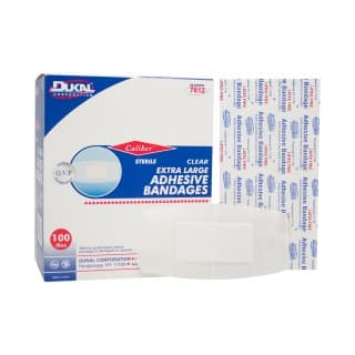 Clear Adhesive Bandages 2 x 4 XL 100BX 24 BXCS - 7612