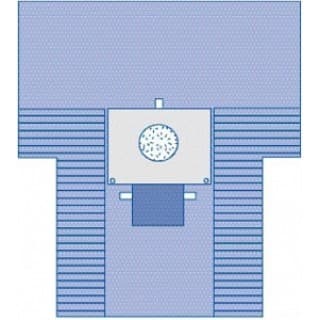 DRAPE C-SECTION W/POUCH, 20/CS