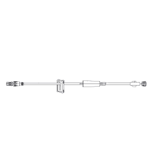 Extension set wfilter 10 standard set .22 Micron Filter Side clamp - HLEF84722