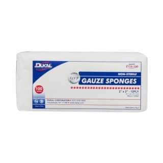 Gauze Sponges 2 x 2 12-Ply Non-Sterile - 100BG 80 BGCS - 2128-100