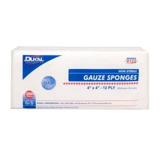 Gauze Sponges 4 x 4 12-Ply Non-Sterile - 200BG 10 BGCS - 4122