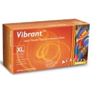 Glove Exam PF Latex Medium Aurelia Vibrant 100Bx - 98227