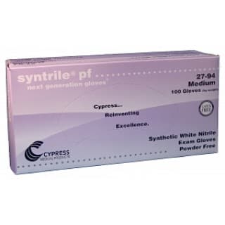 Glove Exam PF Nitrile Large White Syntrile 100Bx 10 BXCA - 27-96
