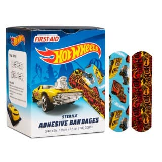 Hot Wheels Adhesive Bandages 34 x 3 - 100BX 12 BXCS - 1087750