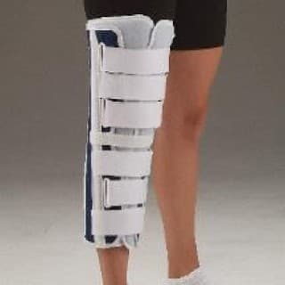 Immobilizer Knee Brace Unv Deluxe Cnvs Closed Patella 19 Blue Ea - 1190917