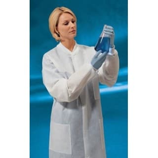 Lab Coat SMS Knit CollarCuffs Snap Front - 2313LC