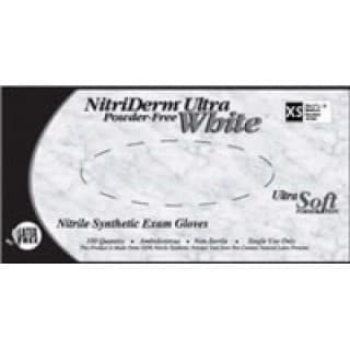 Nitriderm Ultra White Nitrile Medium 100Bx 10 BXCA - 167200
