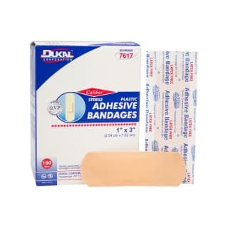 Plastic Adhesive Bandages 1 x 3 100BX 24 BXCS - 7617