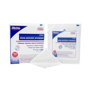 Premium Non-Woven Sponges 3 x 3 4-Ply Sterile - 7334P