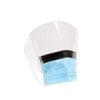 Procedure Mask with Face Shield Fog-Free Blue 50BX - 1820FS