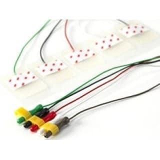 Red Dot ECG Monitoring Electrodes Pre-Wired 1.57 x 1 (4cm x 2.6cm) 48 Leadwire Length - 2289PAL