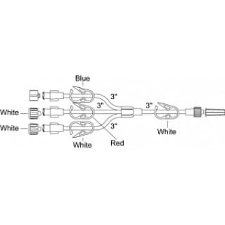 SET IV EXTENSION 6INL 3 WAY TUBING LUER LOCKSLIP LATEX-FREE (25CS) - TF55