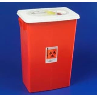 SharpSafety Sharps Container Slide Lid Red 18 Gallon 5 Case - 8938