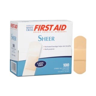 Sheer Adhesive Bandages 1 x 3 100BX 12 BXCS - 1290033
