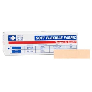 Soft Flexible Fabric Adhesive Bandages 34 x 3 100BX 12 BXCS - SVT3D