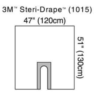 Steri-Drape U-drape 47 x 51 Non-Sterile Clear Plastic - 1015NSD