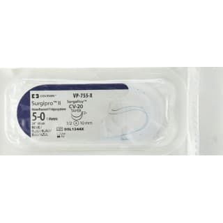 Suture 5-0 Polypropylene CV-20CV-20 Surgipro Blue 24 36Bx - VP755X