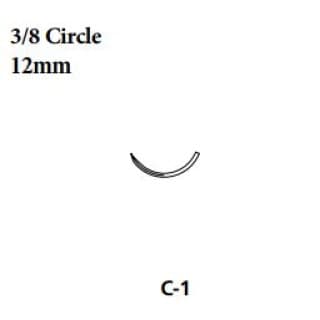 Suture 6-0 Silk C-1 Sofsilk Black 18 Braid 36Bx - S1172