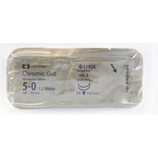Suture Chromic Gut Undyed He-3 5-0 18 12BX - G1792K