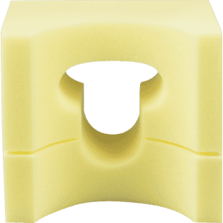 Tall Head Cradles with T Cutout 9 x 8 x 5 34 wIV Slit Compressed - M9503