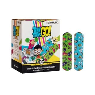Teen Titans Adhesive Bandages 34 x 3 - 100BX 12 BXCS - 1087741