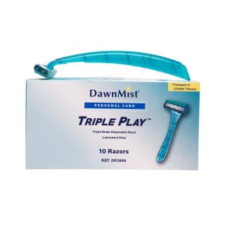 Triple Play Razor Teal Handle Triple Blade 10BX - DR3886
