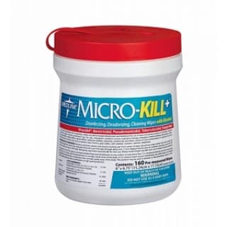 WIPE, GERMICIDAL, MICRO-KILL+, 6X6.7'', 160CT, 1 CN/EA, 12 CN/CS