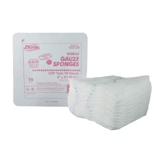 X-Ray Detectable Type VII Gauze Sponges 4 x 4 32-Ply Sterile - 432-2X