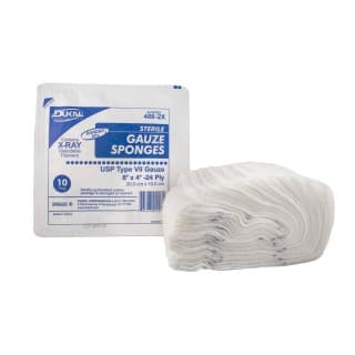 X-Ray Detectable Type VII Gauze Sponges 8 X 4 24-Ply Sterile - 488-2X