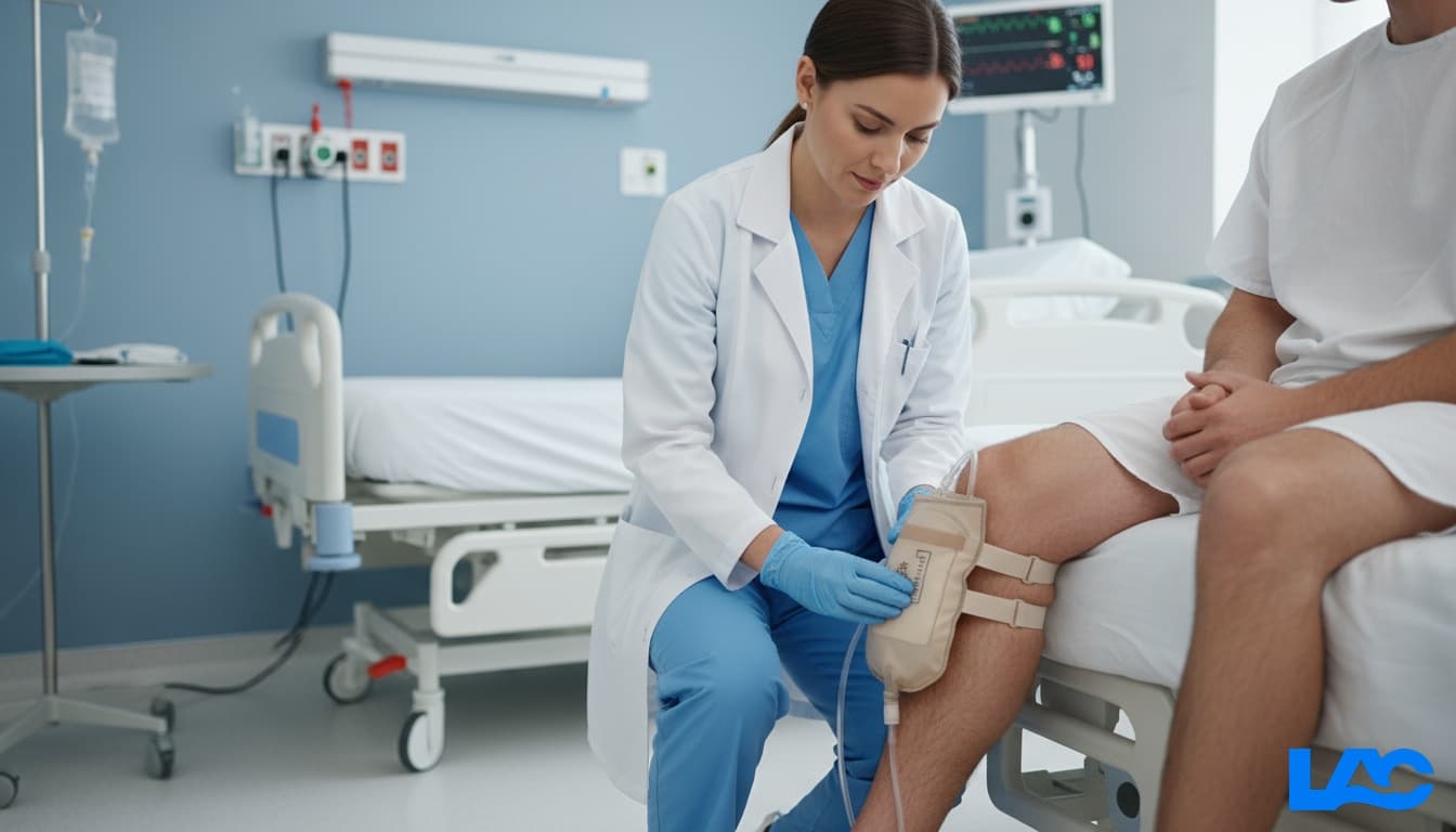 Professional medical-grade leg bags for discreet catheter drainage by LAC Health