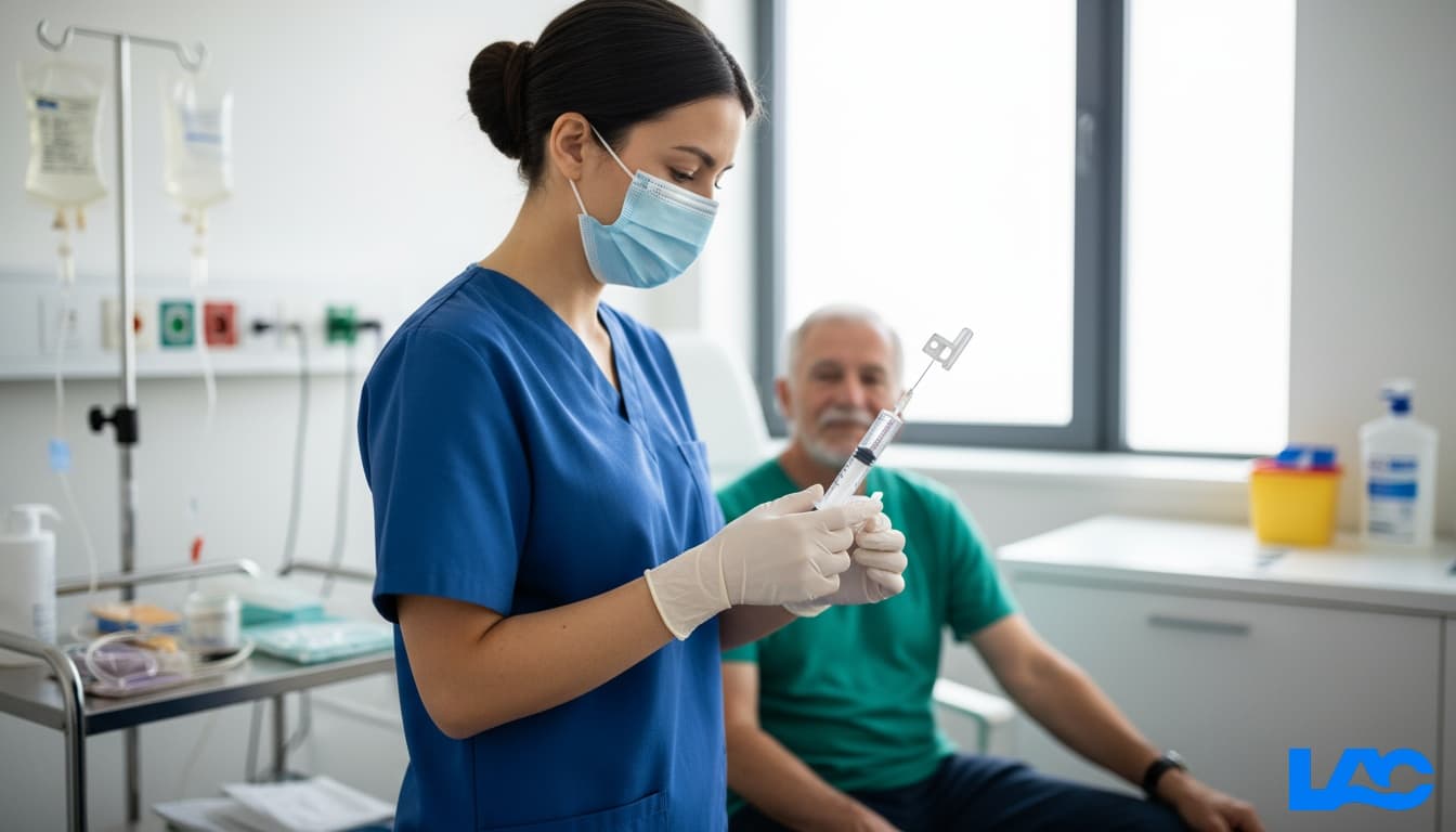 Professional safety syringes with advanced needlestick protection by LAC Health for healthcare safety