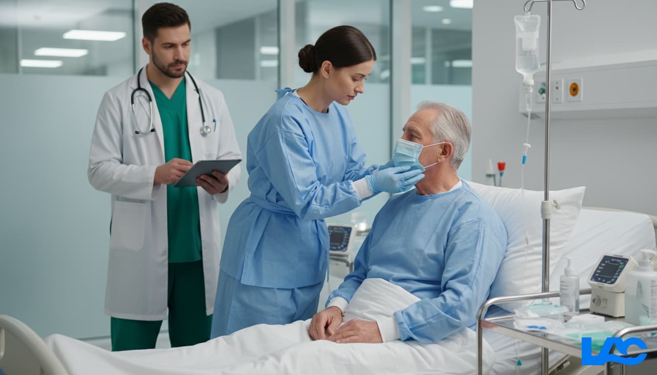 High-quality disposable scrubs for healthcare professionals by LAC Health