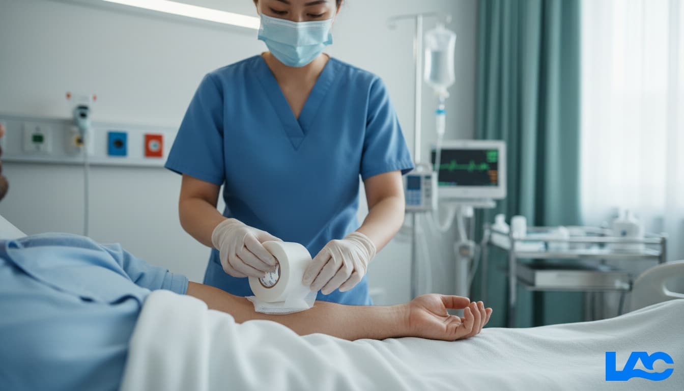 High-quality medical tape by LAC Health for secure, skin-safe wound care and clinical use