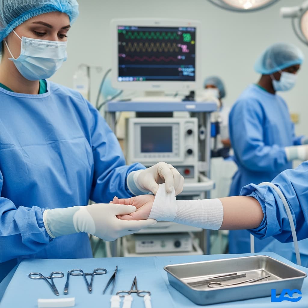 Professional self-adherent wrap cohesive bandage for medical use by LAC Health