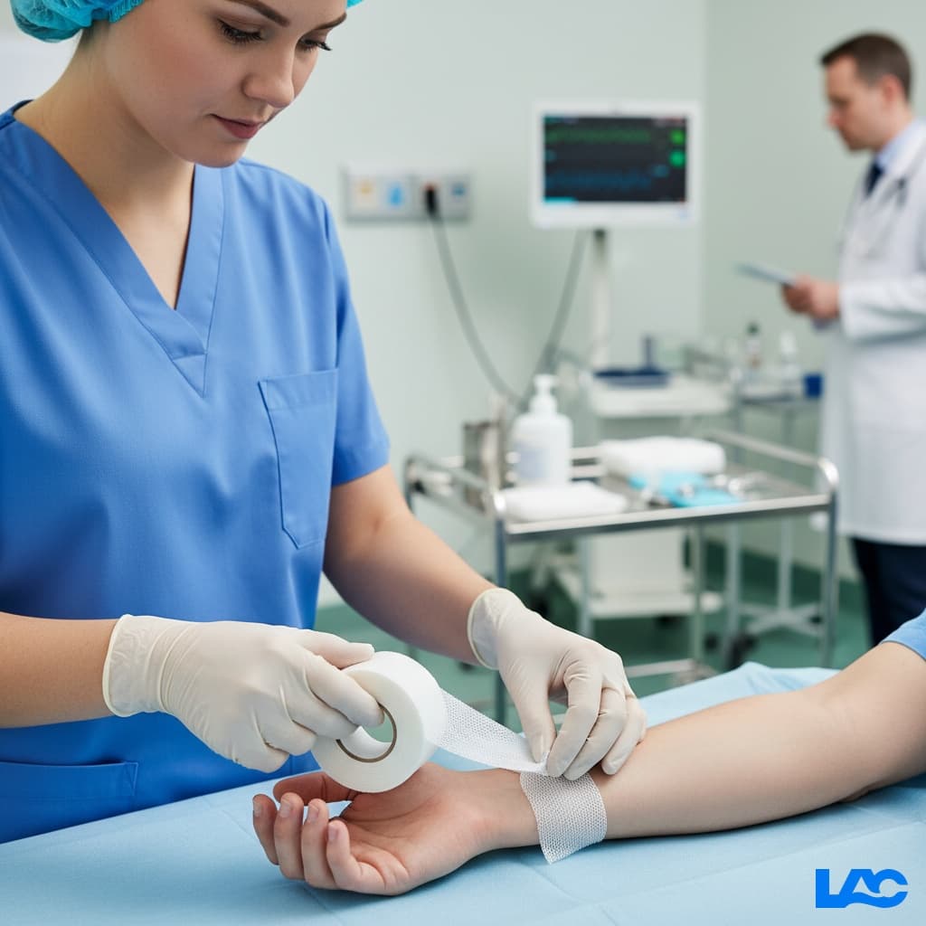 High-quality surgical tape roll for professional wound care from LAC Health