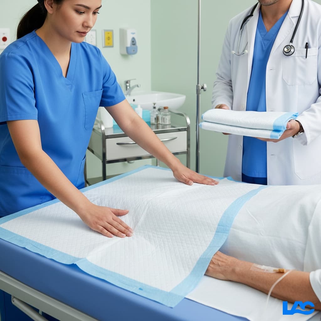 Professional medical underpads with high absorbency and leak protection by LAC Health