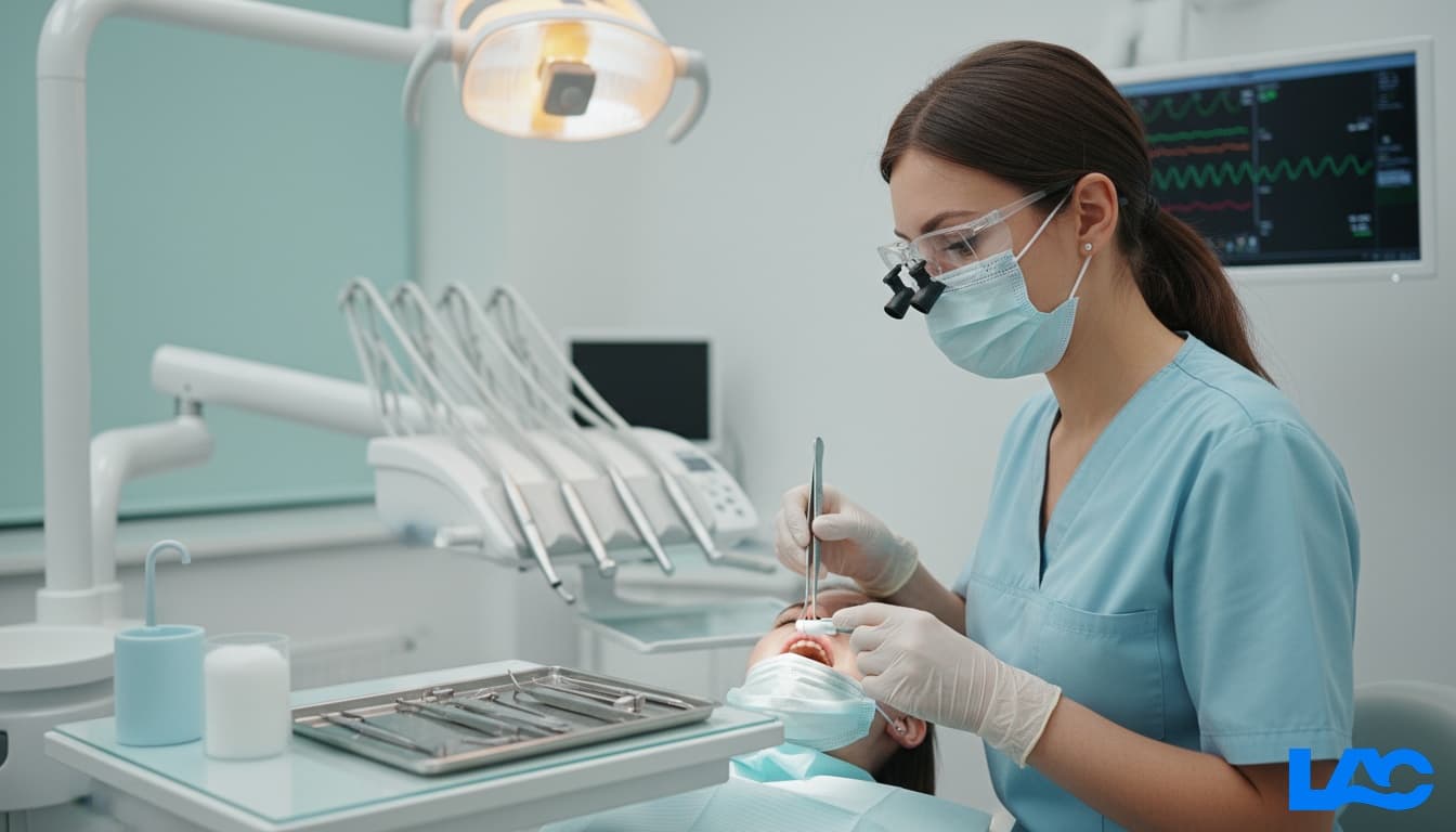 Professional-grade dental roll for superior moisture control by LAC Health, trusted in dental care