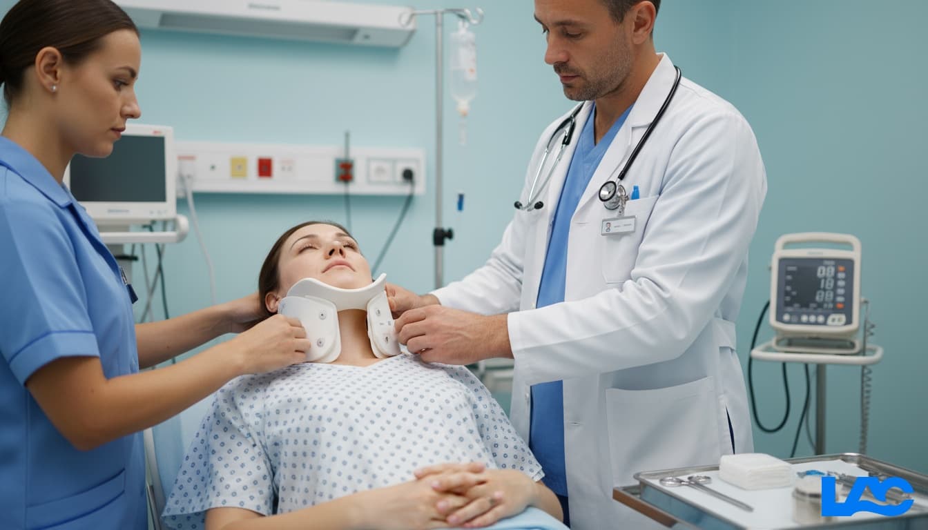 Professional cervical collar providing high-quality neck stabilization for injury recovery by LAC Health