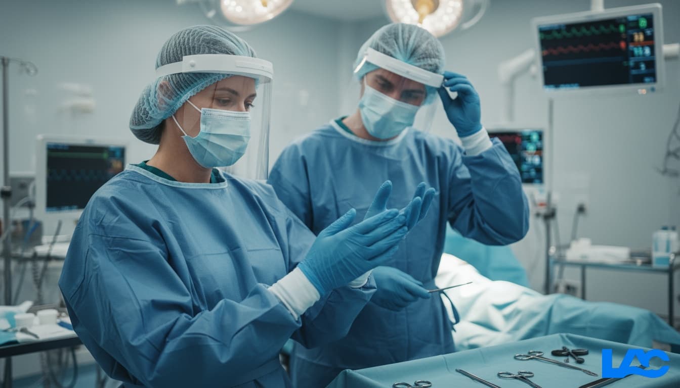 High-quality personal protective equipment PPE medical apparel by LAC Health for certified professional safety