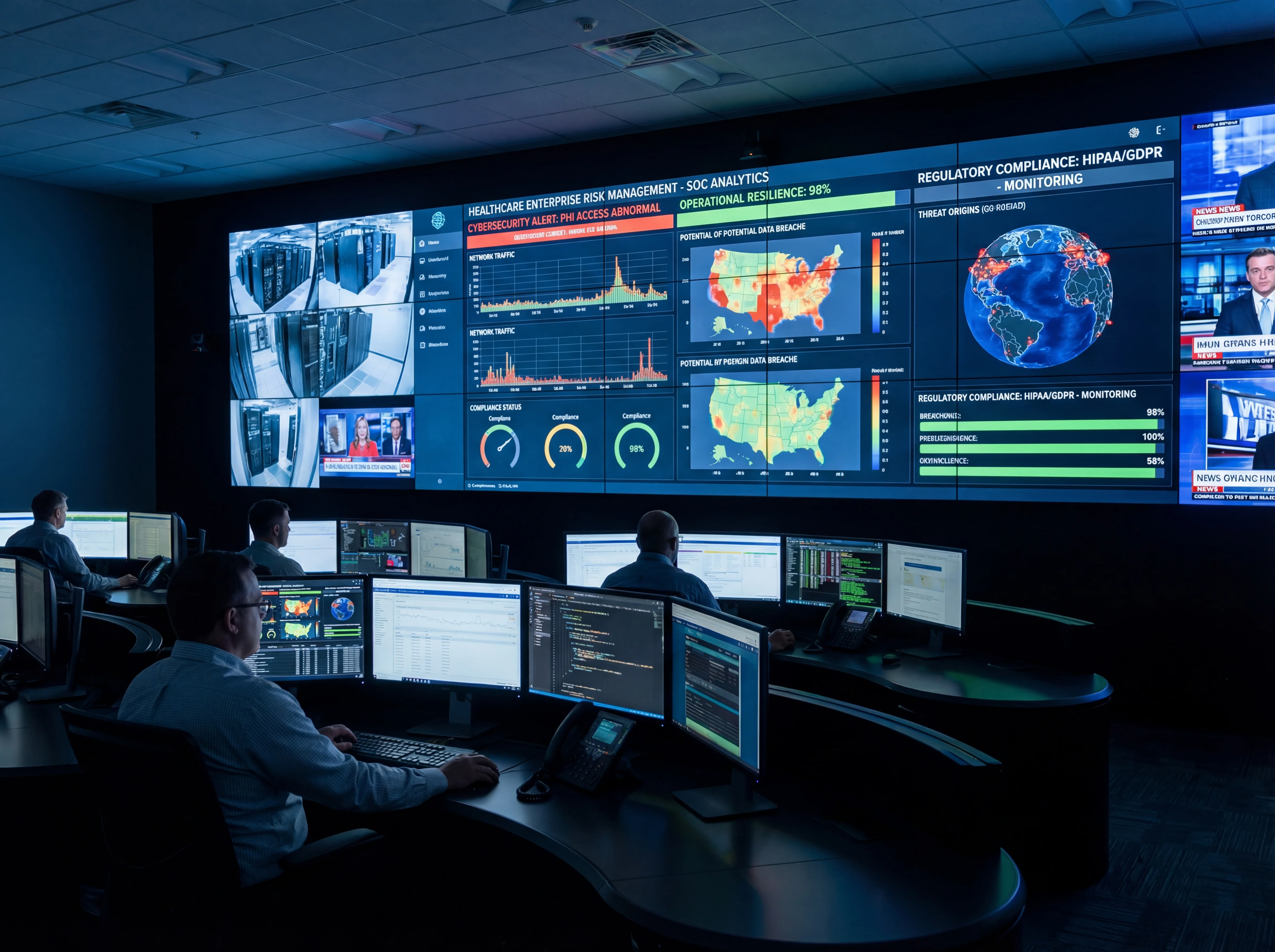 Healthcare risk management analytics dashboard