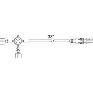 3-Way Hi-Flo Stopcock Standard Bore Extension  Slide Swivel Luer Lock  50CS - MX413SL