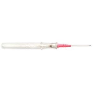 Angiocath Autoguard Shielded IV Catheter made of FEP Polymer  Pink  20G  50Box 200Case - 381703